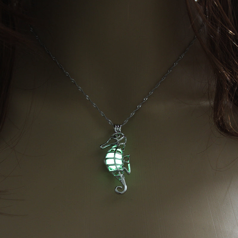 Glow-in-the-dark Seahorse Necklace