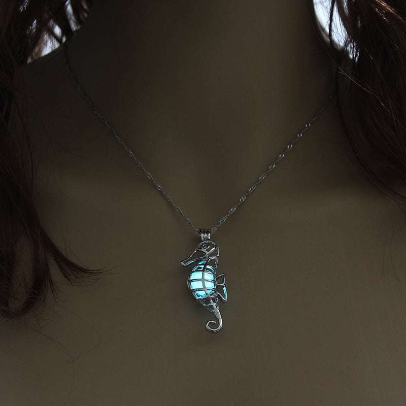 Glow-in-the-dark Seahorse Necklace